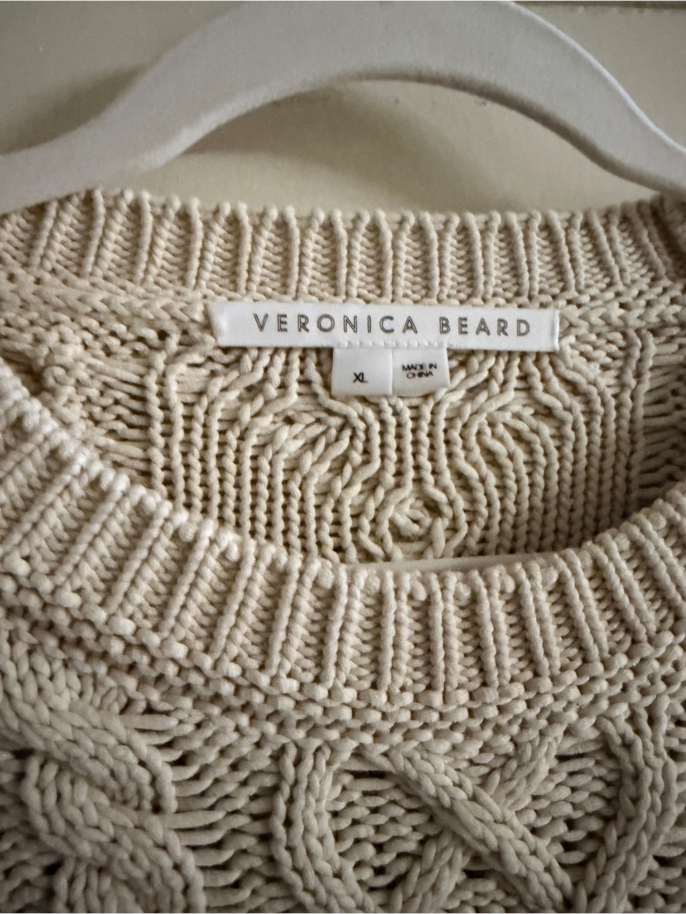 Veronica Beard Bruna Cable Knit Striped Sweater XL - Picture 9 of 9